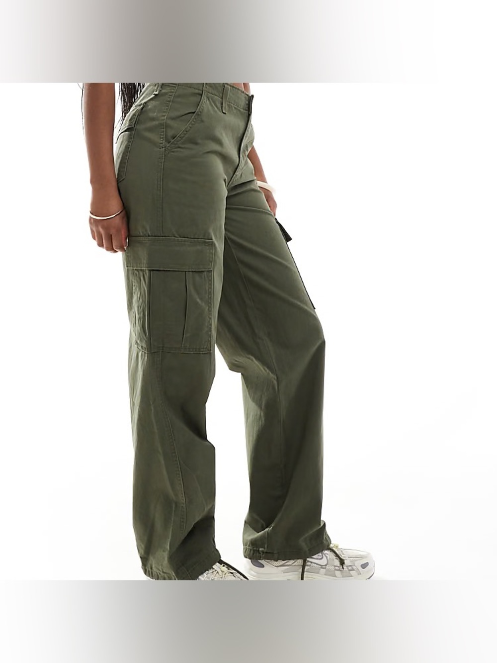 LEVIS 94 Baggy Olive Cargo Pants Relaxed Straight Fit